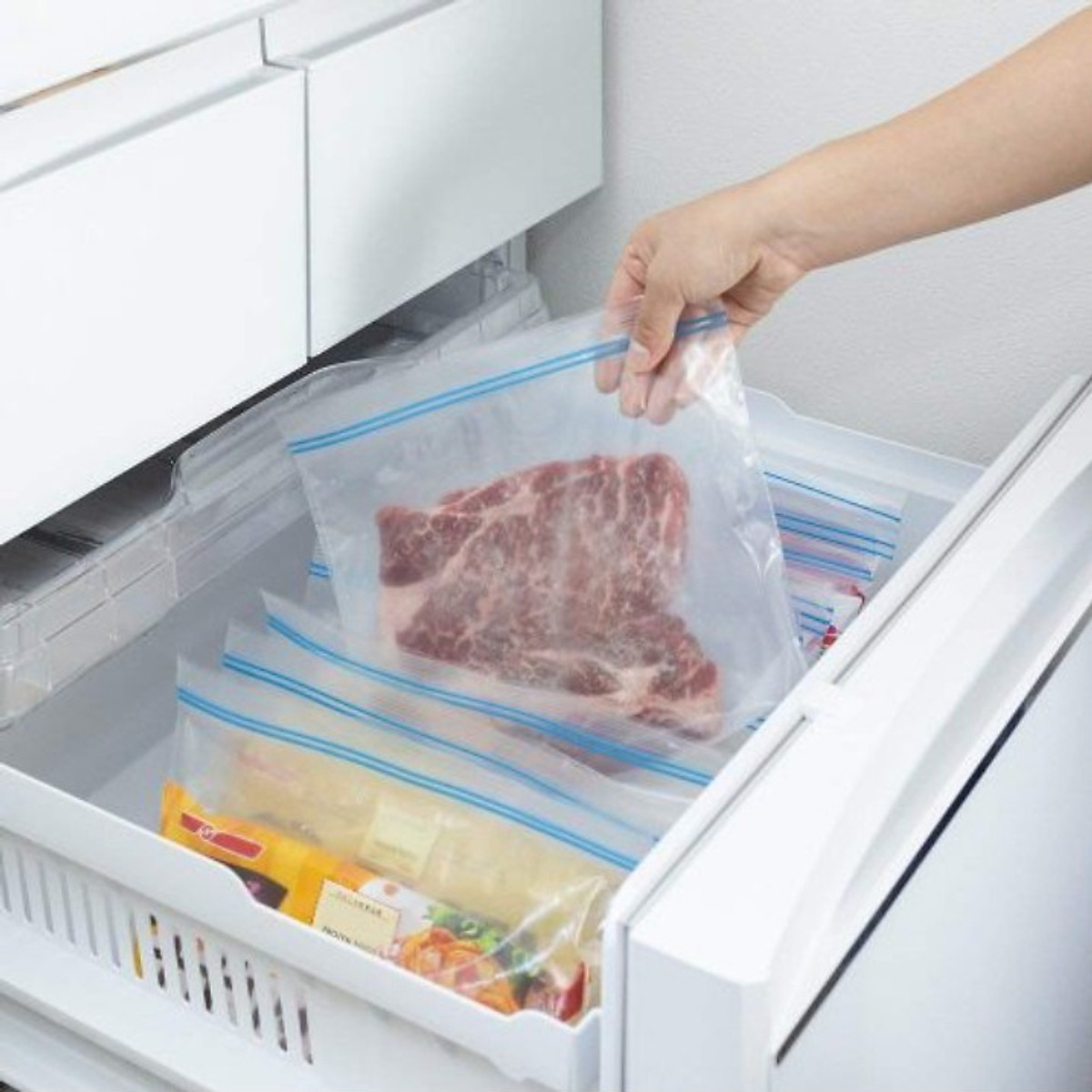 Túi Zip Đựng Thực Phẩm Freezer Bag Hộp 20 Túi