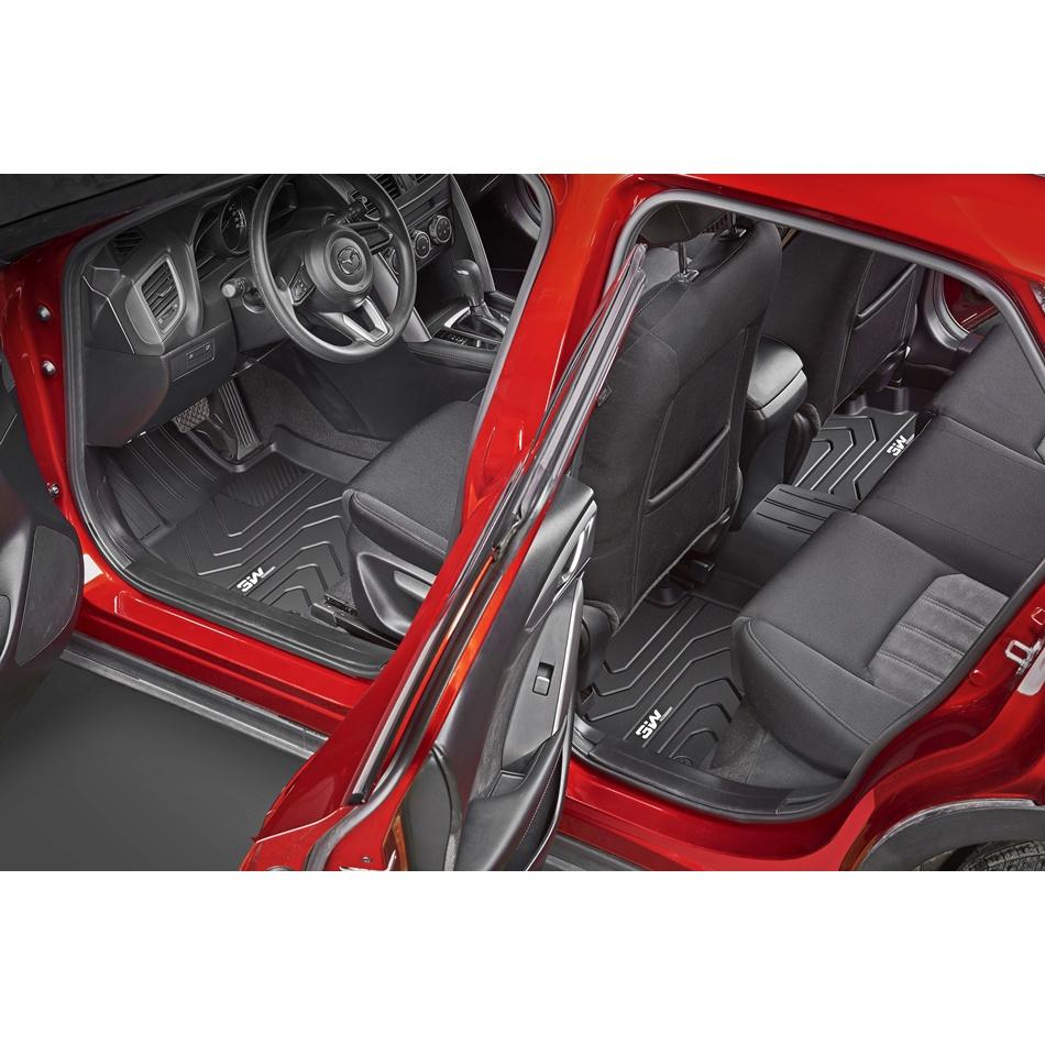 Thảm lót sàn xe ô tô MAZDA 3 2019 - nay nhãn hiệu Macsim 3W - chất liệu nhựa TPE đúc khuôn cao cấp - màu đen