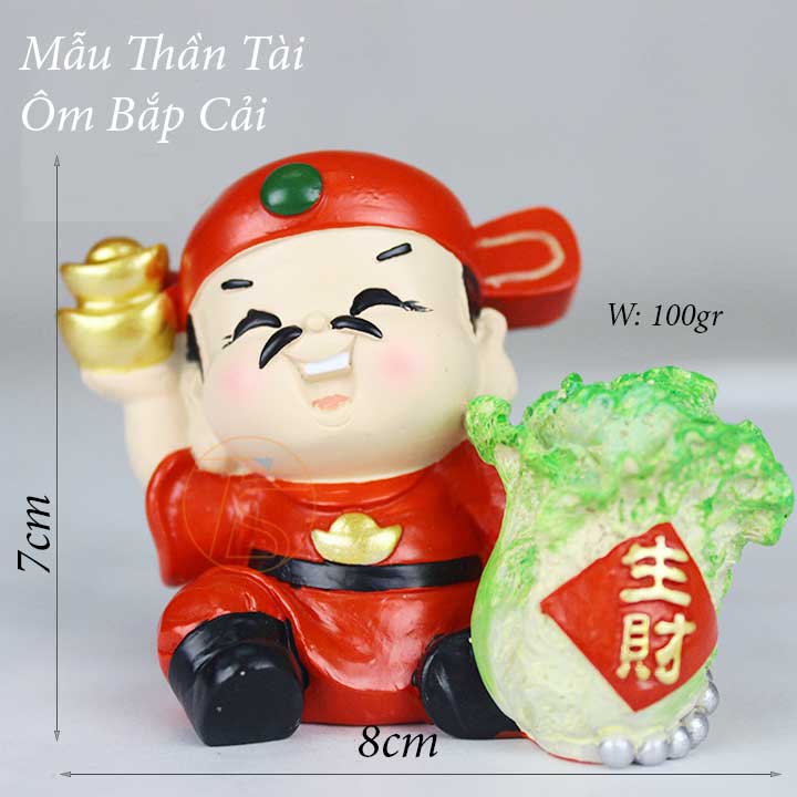 Tượng thần tài phong thủy may mắn dùng trang trí taplo xe hơi, bàn làm việc