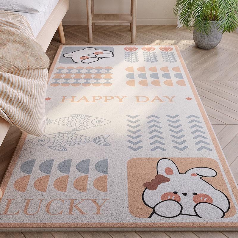 Thảm Cashmere trải sàn trang trí phòng khách/phòng ngủ kiểu Bắc Âu