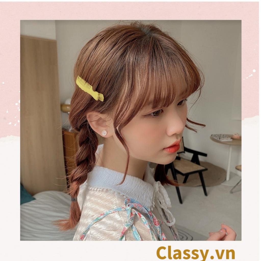 Kẹp tóc mái Classy kiểu dáng chiếc lược, màu sắc pastel nhẹ nhàng dành cho nữ PK1236