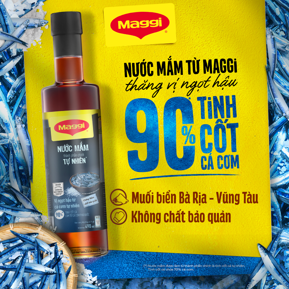 Nước mắm Maggi® tự nhiên 490ml chai thủy tinh 490ml