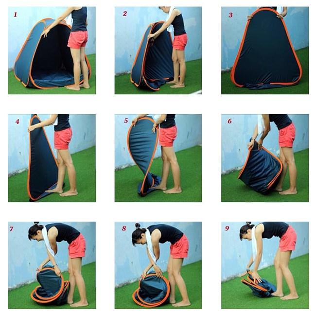 Lều Xông Hơi Tự Bung Cao Cấp Vải Dù Loại Mềm dễ gấp gọn chống thấm(Màu Ngẫu Nhiên)