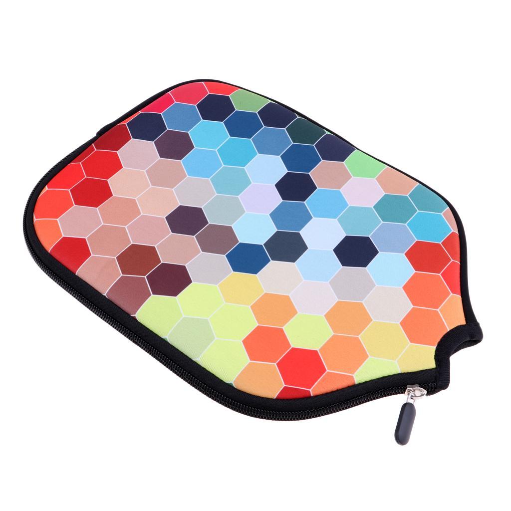2xPremium Neoprene Pickleball Paddle Cover Zipper Sleeve Protective Case A14