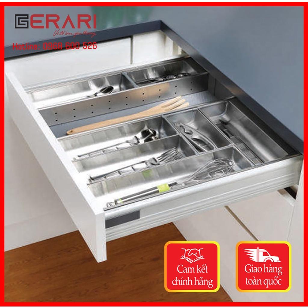 Khay chia thìa rĩa bằng inox (Khay thìa dĩa chia mở rộng hãng Gerari)