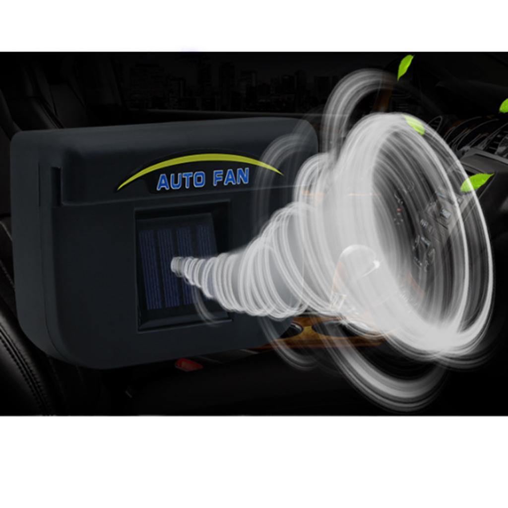 Automobile Cooler Ventilation Fan Air Vent Exhaust Heat Fan Solar Energy Powered Vehicle Car Auto with Rubber Strip
