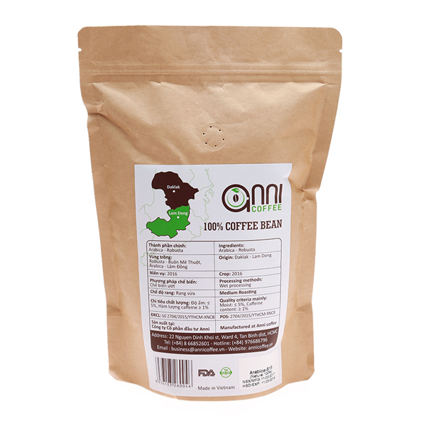 Cà Phê Hạt Arabica Nguyên Chất (500gram/ Bịch)