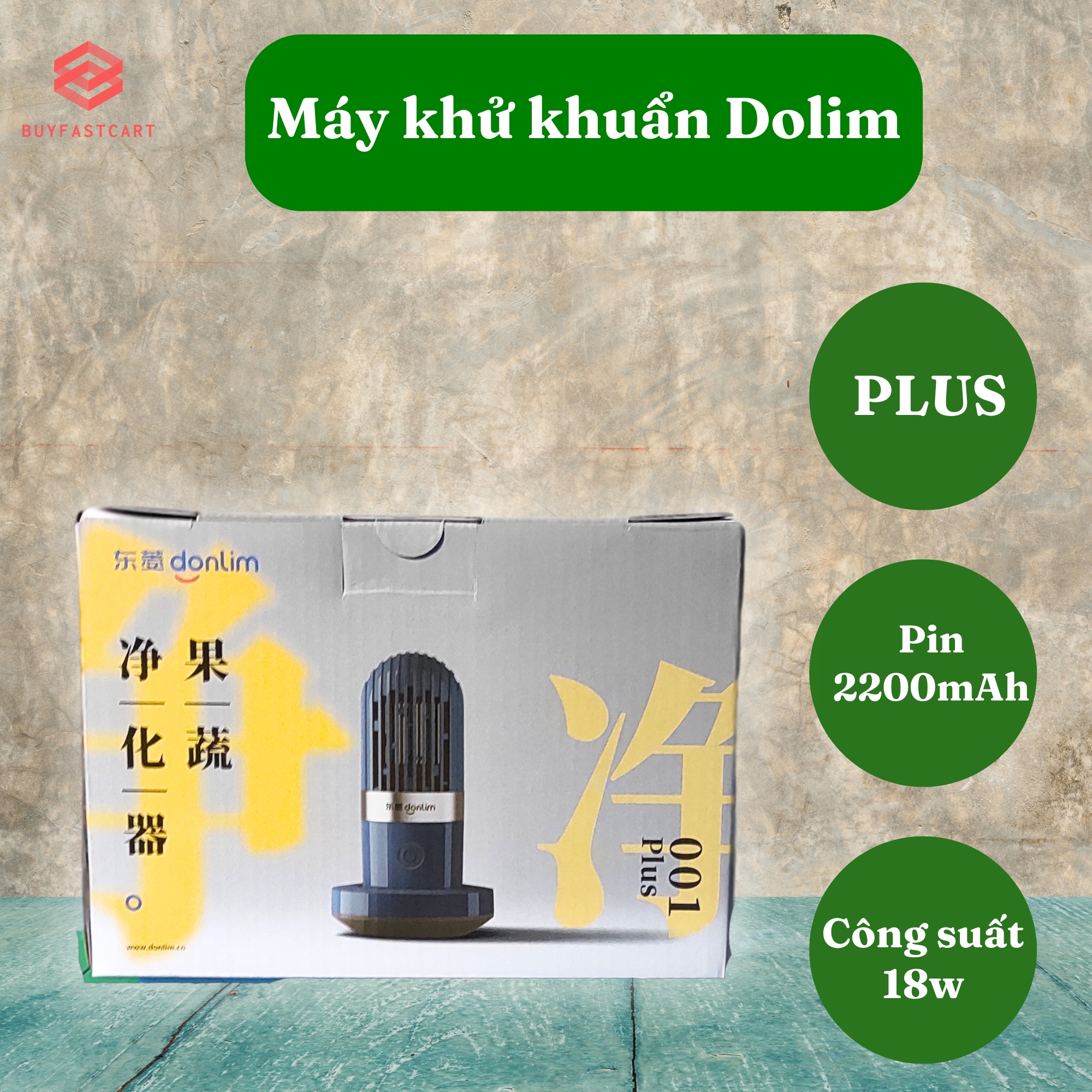 Máy khử khuẩn, làm sạch rau củ, thịt cá Buyfastcart Donlim, thiết bị đa năng bảo vệ sức khỏe cho bữa ăn gia đình bạn - Hàng chính hãng