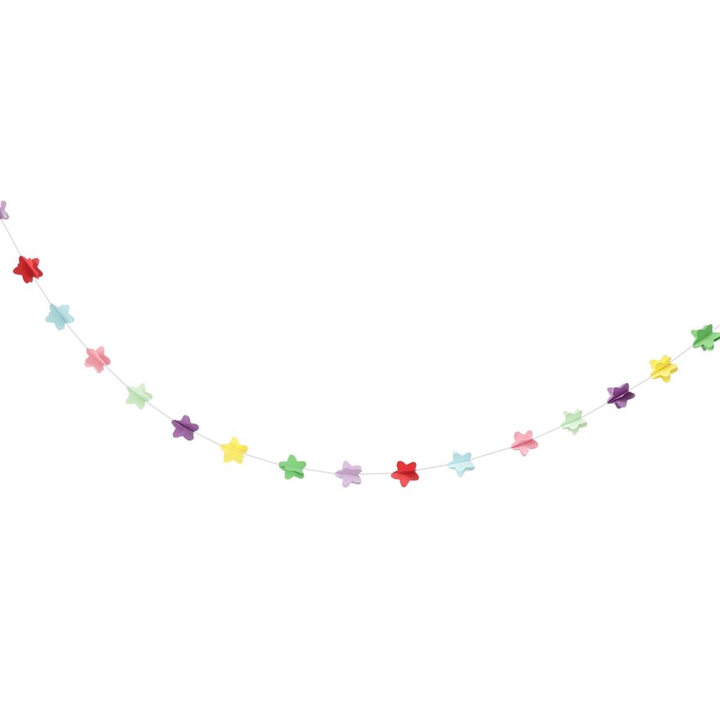 3D Paper Flower Bunting Banner Garland Festival Birthday Party DIY Accessory