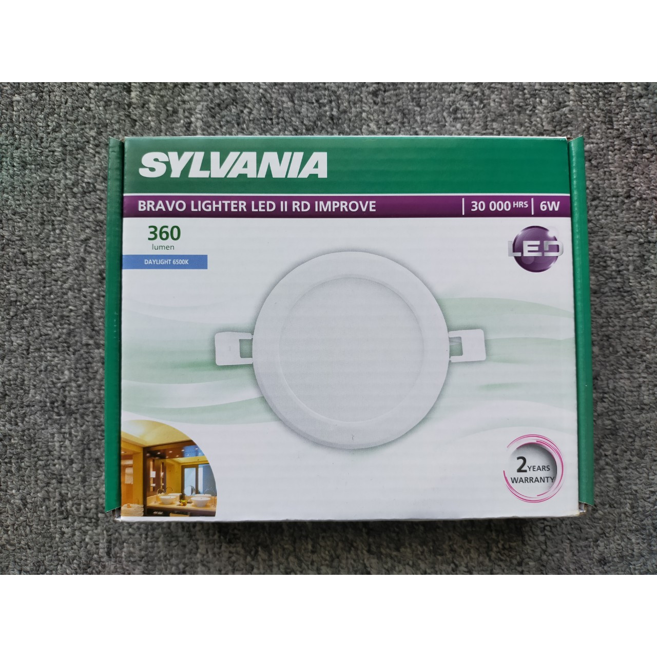 ĐÈN LED ÂM TRẦN SYLVANIA DOWNLIGHT BRAVO LIGHTER LED II RD 6W ÁNH SÁNG TRẮNG 6500K  220-240V 30000H - HÀNG CHÍNH HÃNG