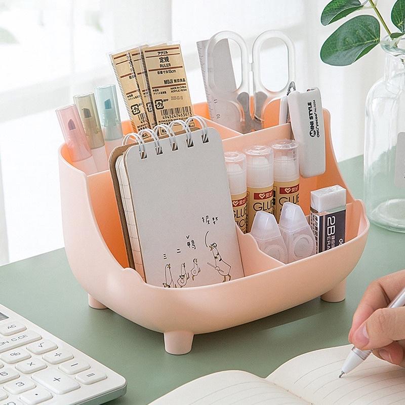Ống Để Bút Mỹ Phẩm , Kệ Để Đồ Đa Năng Cài Điện Thoại Decor Bàn Học Cute