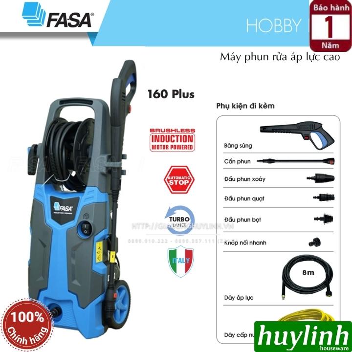 Máy xịt rửa xe cao áp Fasa Tribal 160 Plus - Công suất 2200W - Áp lực 160 bar - Motor cảm ứng từ - Hàng chính hãng