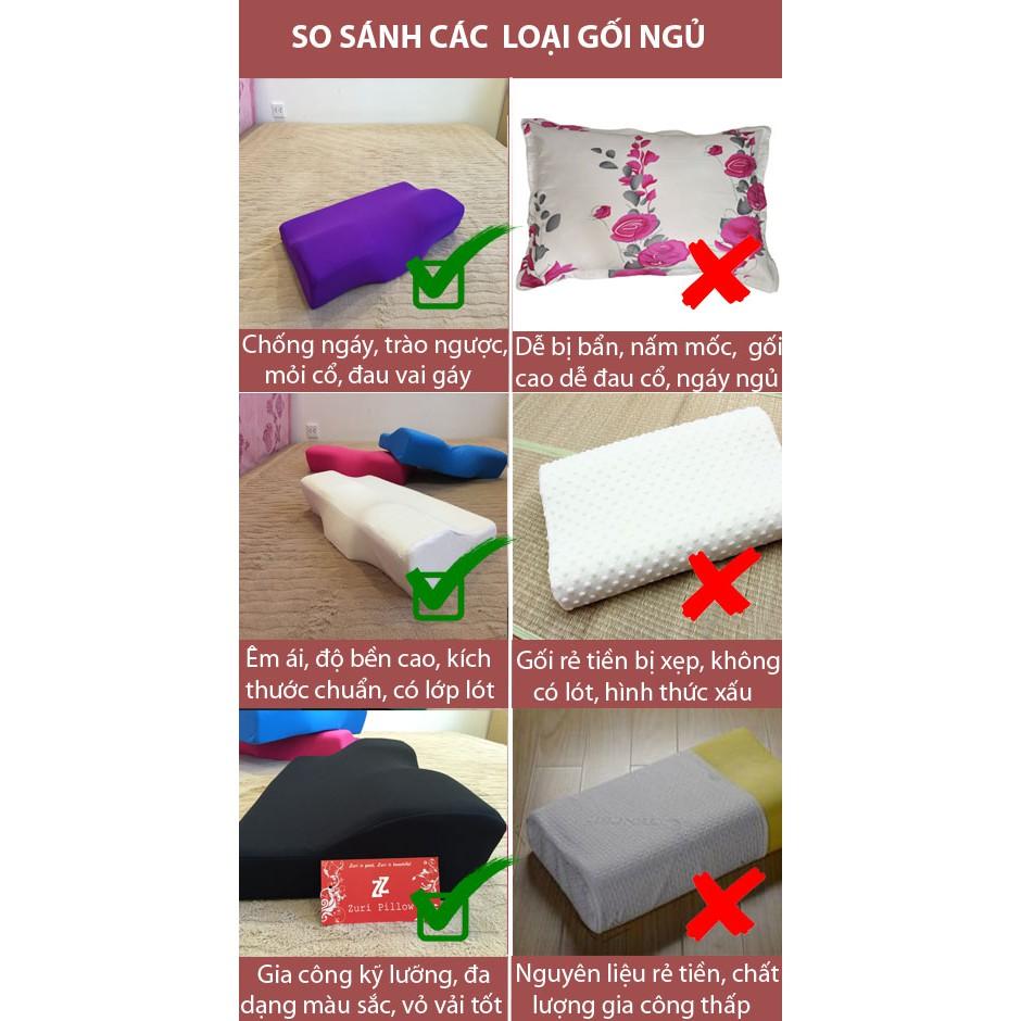 Gối Ngủ Thông Minh Cho Người Đau Vai Gáy ZURI PILLOW SL400 Vỏ Vải Thoáng Mát