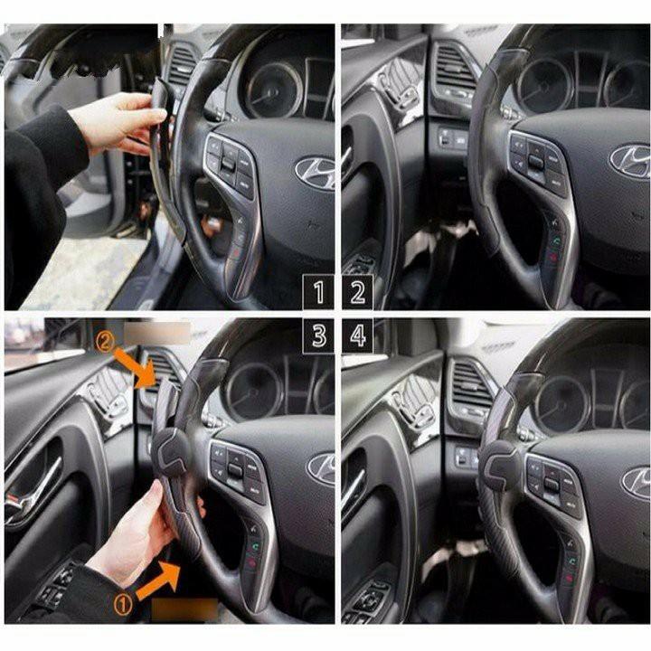 Ốp vô lăng carbon trợ lực ô tô cao cấp AutoBan