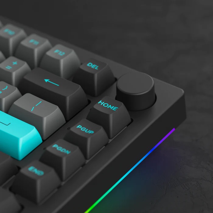 Bàn phím máy tính AKKO 5075B Plus Black & Cyan_Mới, hàng chính hãng