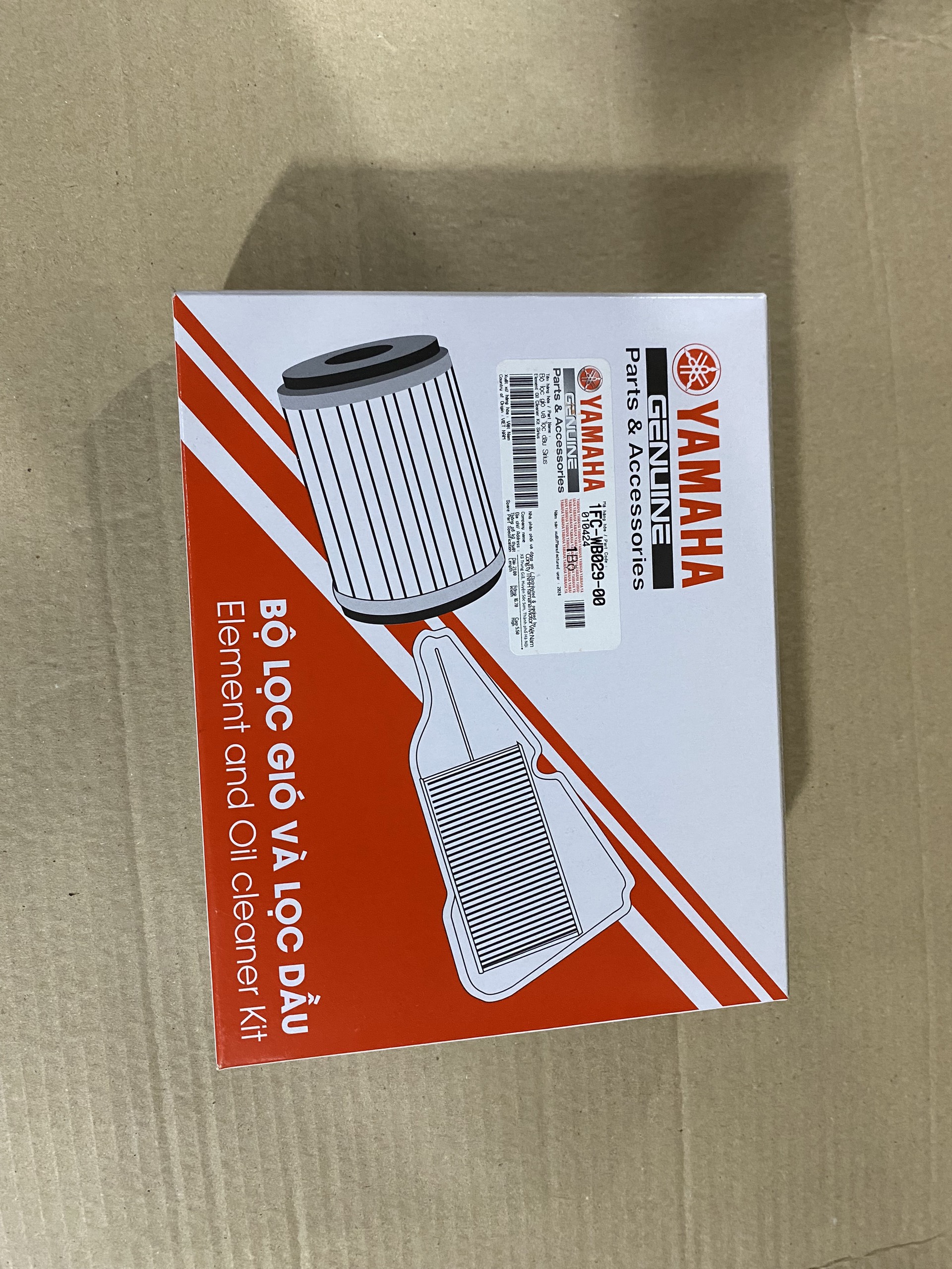 Bộ lọc gió và lọc dầu cho xe máy Yamaha Sirius - 1FCWB0290000
