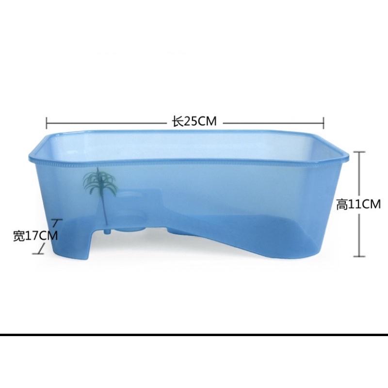 Bể nuôi rùa nhỏ - bể rùa mini nhựa PP kích thước 25x17x11cm petstore