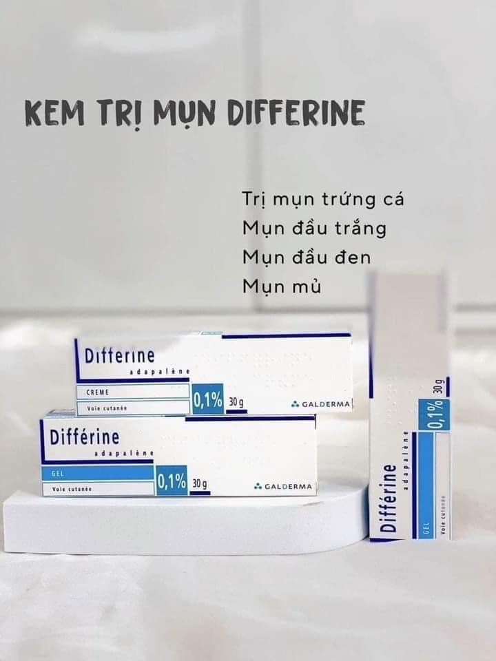 Kem hỗ trợ giảm mụn Differin Cream 0.1% Adapalene tuýp 30 gram