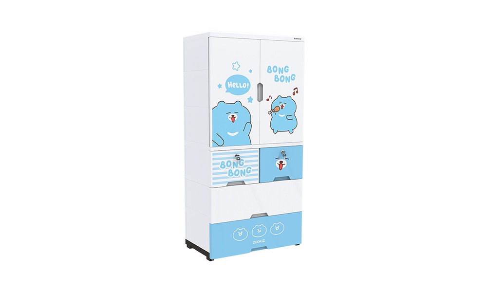 Tủ nhựa trẻ em 2 cánh Happy Kids SUNHOUSE KS-CA1400B4 - Hàng chính hãng