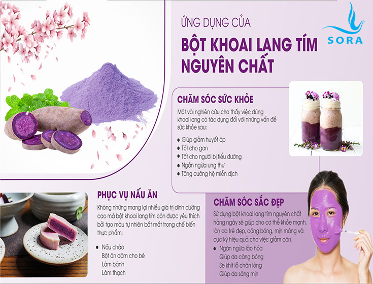 Sora Bột khoai lang tím cao cấp nguyên chất