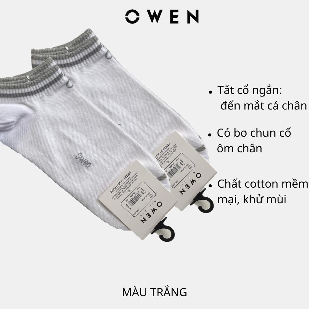 Tất Nam Owen chất cotton cao cấp cổ ngắn mềm mịn thấm hút mồ hôi ngăn mùi kháng khuẩn