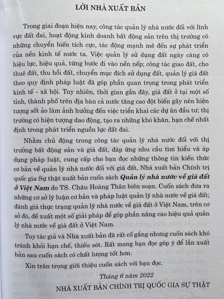 Quản Lý Nhà Nước Về Giá Đất Ở Việt Nam