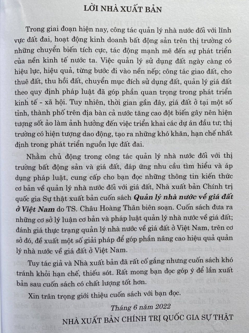 Quản Lý Nhà Nước Về Giá Đất Ở Việt Nam