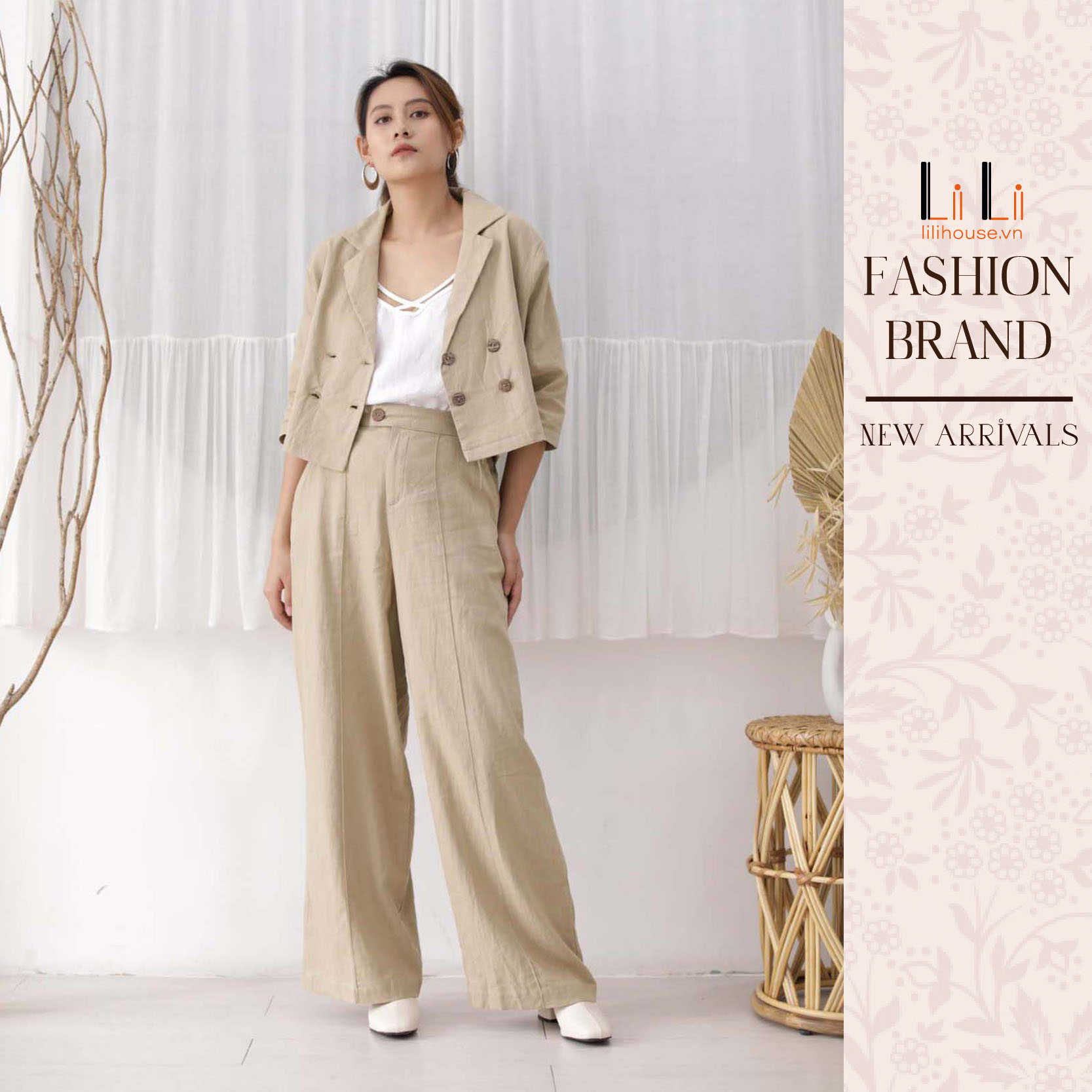 BST Áo kiểu lửng - Chất liệu Linen Cao Cấp