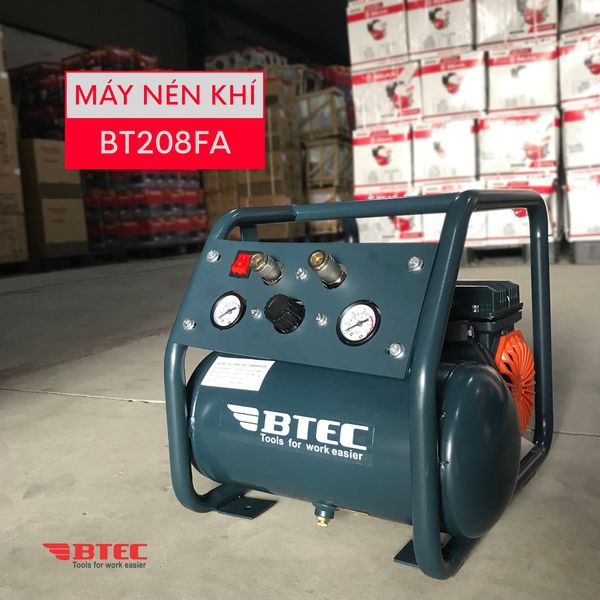 MÁY NÉN KHÍ 8L LÊN HƠI SIÊU NHANH BTEC BT208FA- HÀNG CHÍNH HÃNG