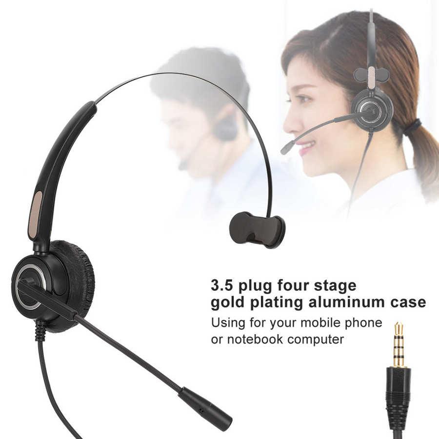 3.5Mm H500 Gọi Trung Tâm Dịch Vụ Tai Nghe Điện Thoại Giao Thông Tai Nghe Chụp Tai Khách Hàng Giao Tiếp Nóng 360 Độ Tai Nghe Máy Tính