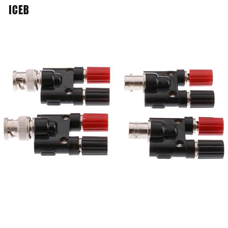 1 Đầu Nối Bnc Male / Female Sang Dual Banana Jack Bắp Chuối 4mm