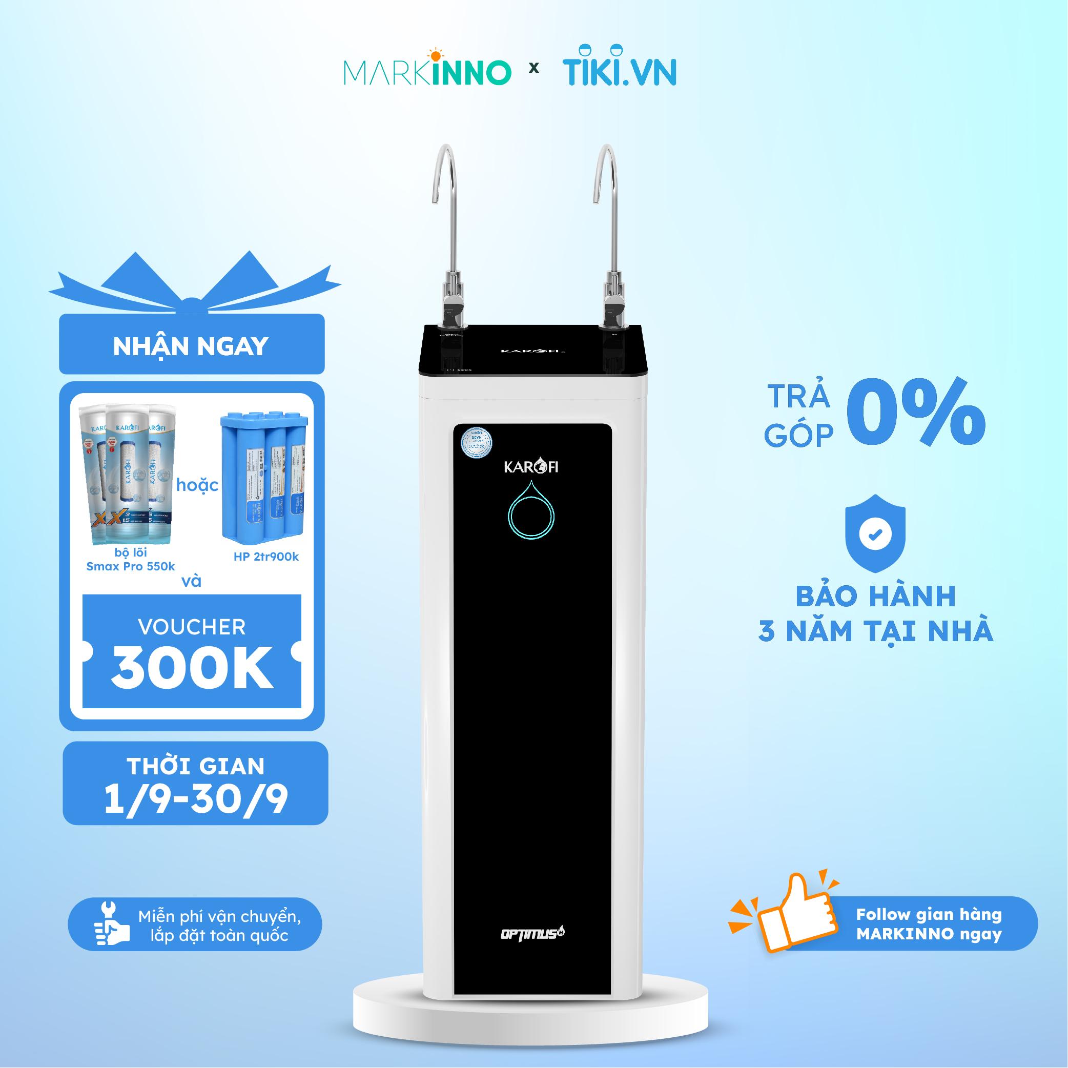 Máy lọc nước (RO và NanoS) KAROFI OPTIMUS O-S139-NS bình công nghệ 9 lõi Nano bạc diệt khuẩn hàng chính hãng