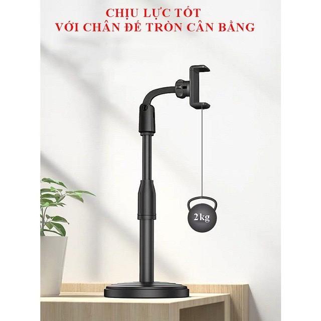 Giá đỡ điện thoại Microphone Stands, kẹp chống lưng 360 ,đế chân tròn để bàn, gía đỡ tiện lợi đa năng