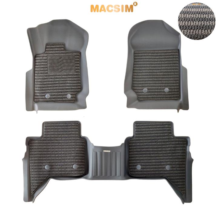 Thảm Lót Sàn 2 Lớp TPE Macsim Ranger 2023+ Chuẩn Form, Bền, Không Mùi (sd3 xám đen ct)