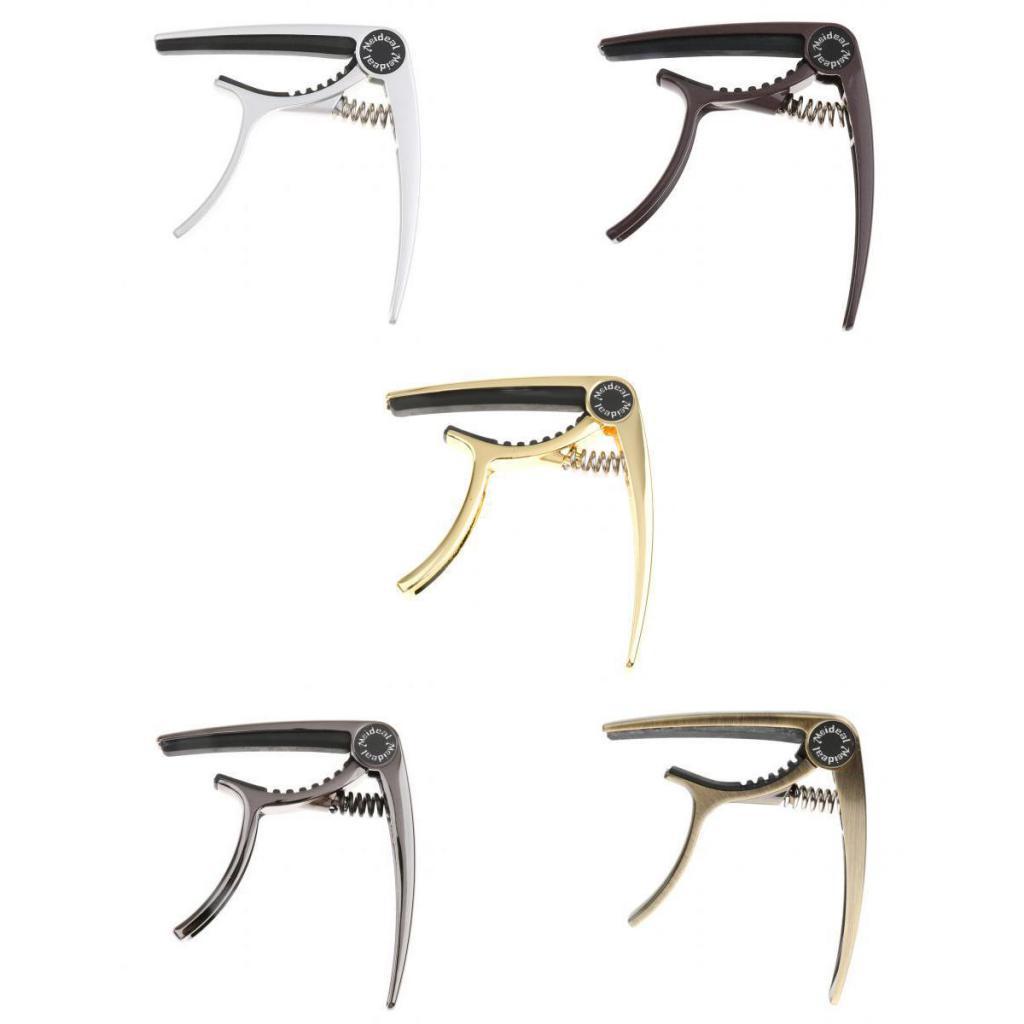 Bạc Guitar Thay Đổi Nhanh Đàn Ukulele Lò Xo Thép Capo Kẹp Nghe Nhạc Cụ