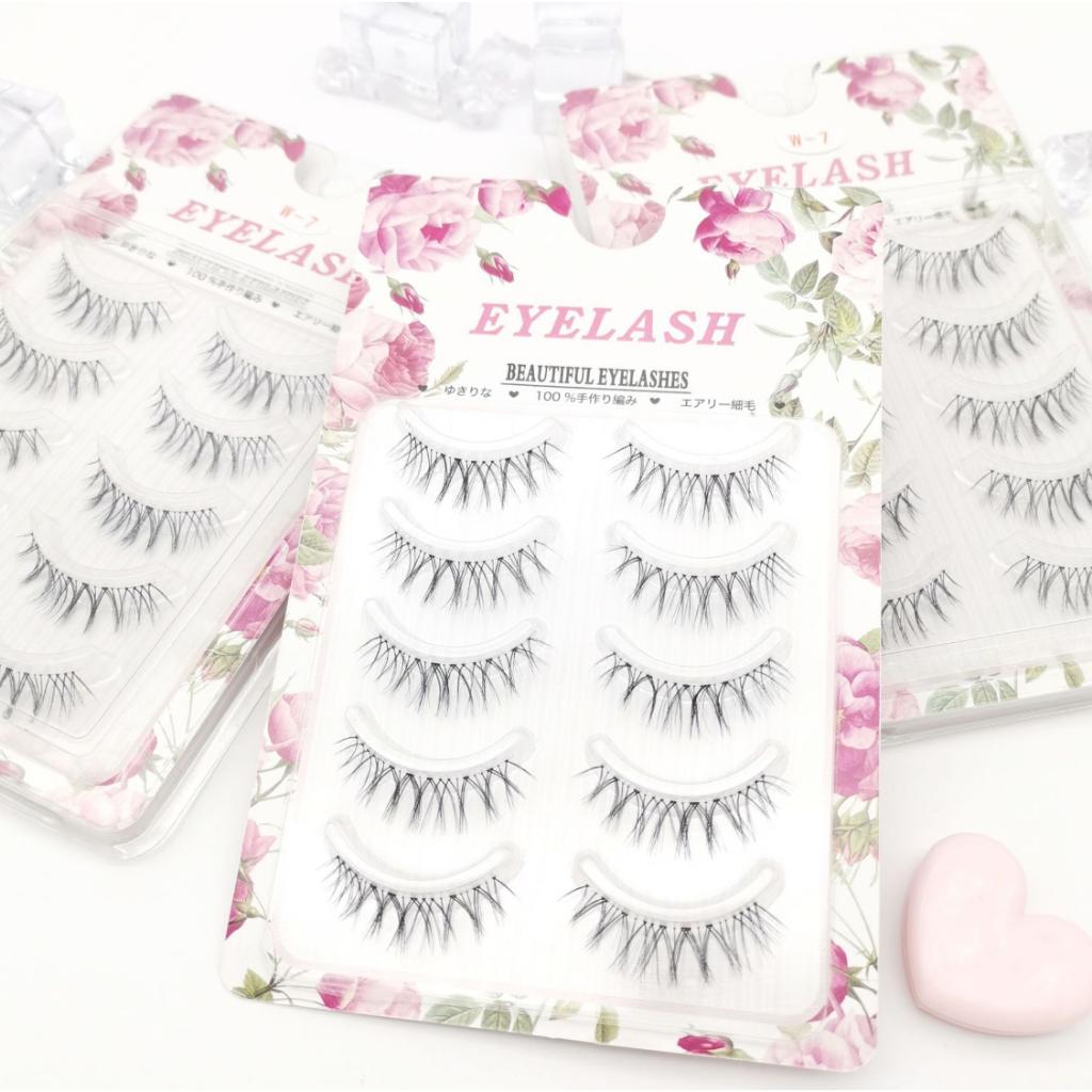 Bộ 5 cặp mi giả gân trong Eyelash chất liệu mỏng nhẹ dành cho makeup chuyên nghiệp - Hity Beauty
