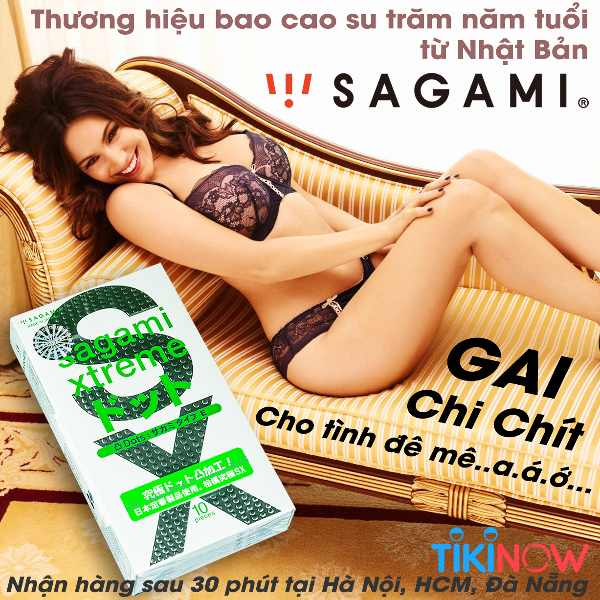 Hình ảnh Bao Cao Su Gai Kéo Dài Thời Gian Của Nhật Bản Sagami Xtreme Feel Long (Hộp 10 Chiếc) Không Mùi Cao Su  - Tặng 1 Chiếc BCS Power Men - Che Tên Sản Phẩm