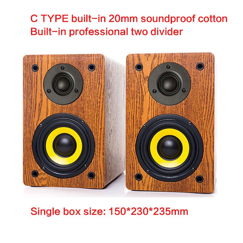 Loa độ trung thực cao công suất cao 120W Home HIFI Fever Âm thanh thụ động Rạp hát tại nhà Giá sách Máy tính để bàn Loa vòm 4 inch Màu sắc: Kiểu thông thường