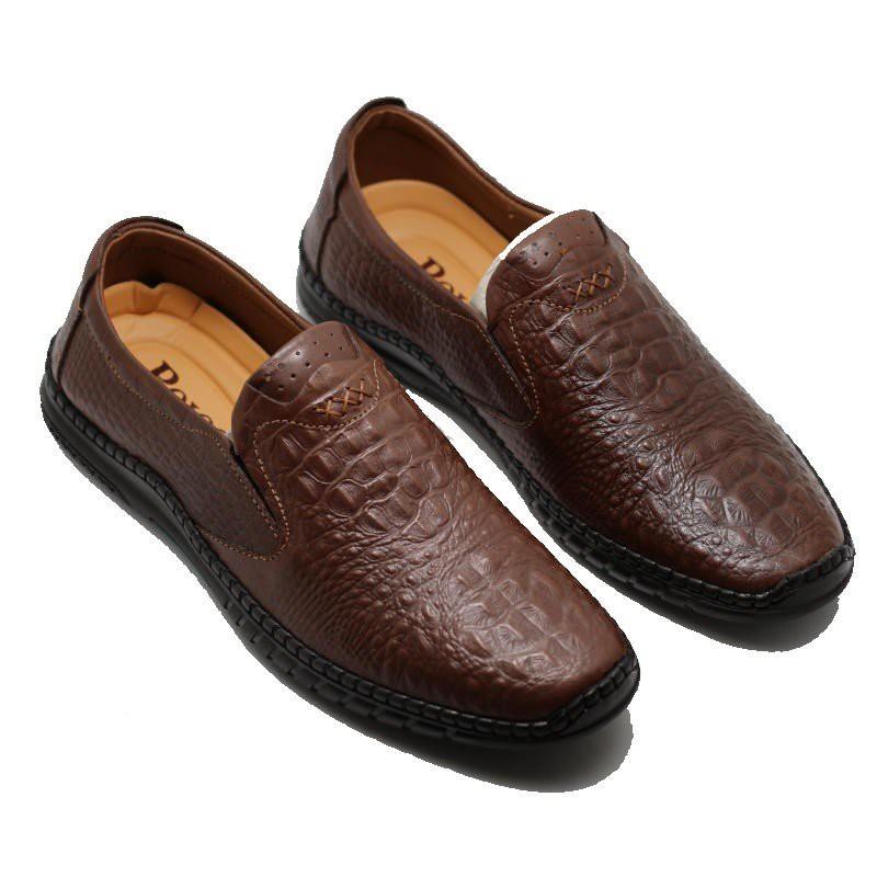 Giày Lười Nam Da Bò #FreeShip# Đế Cao Su size từ 38 đến 42