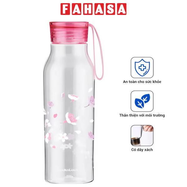 Bình Nhựa Trẻ Em Hoa Đào 550 ml - LocknLock ABF644LPIK - Màu Hồng