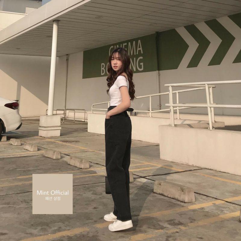Quần Jeans ống rộng Ulzzang