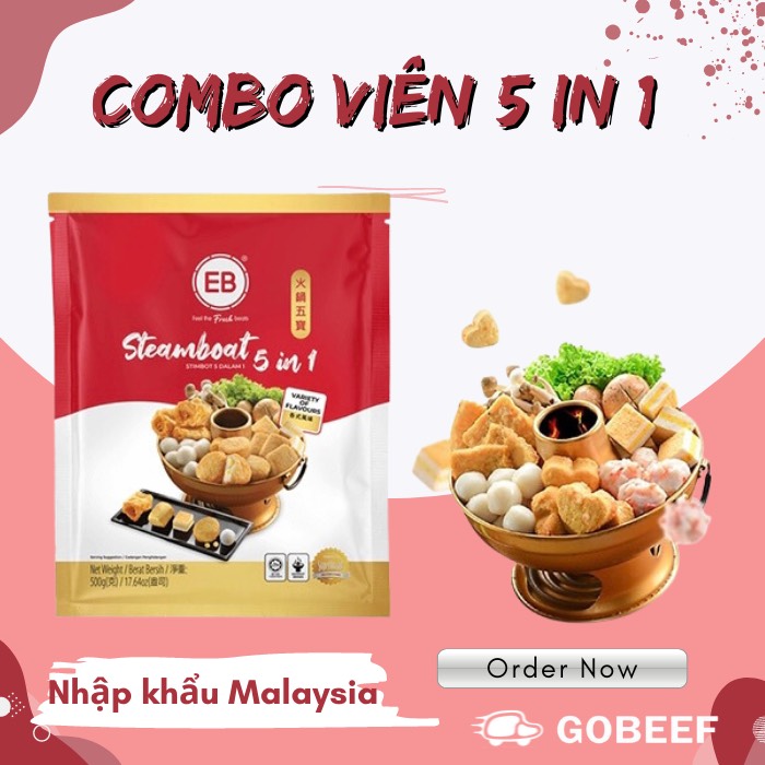 Combo viên thả lẩu 5in1