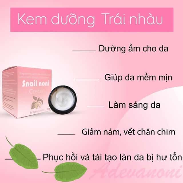 Kem dưỡng da body Trái Nhàu – Noni Cream 100 gr - Mờ vết thâm nám, vết rạn, vết thâm mụn để lại, làm sáng da, Ngăn ngừa lão hóa, cho làn da tươi trẻ