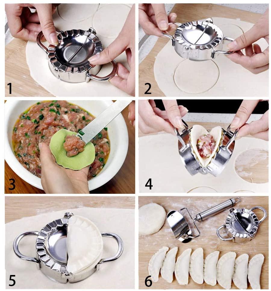 Dụng Cụ Làm Sủi Cảo ANAEAT Bằng Thép Không Gỉ Kiểu Ép Tiện Dụng