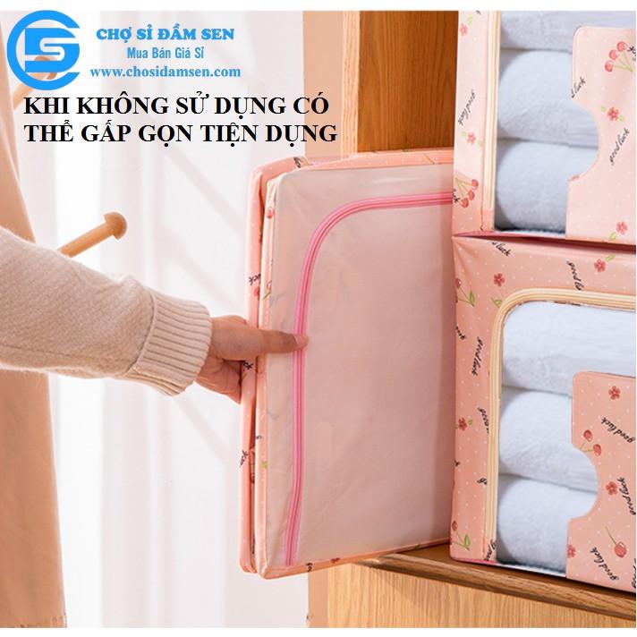 Hộp vải, túi vải đựng đồ, quần áo, chăn màn có khung sắt chắc chắn G53-TCM-Khungsat, chống thấm nước, độ bền cao đa dạng
