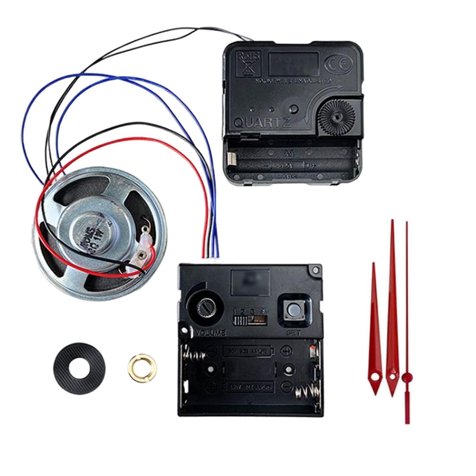 DIY Wall Clock Movement Mechanism Pendulum Clock Movement Replacement with Music Chime Box with Hands for Club Bar Office Wooden Wall Clocks