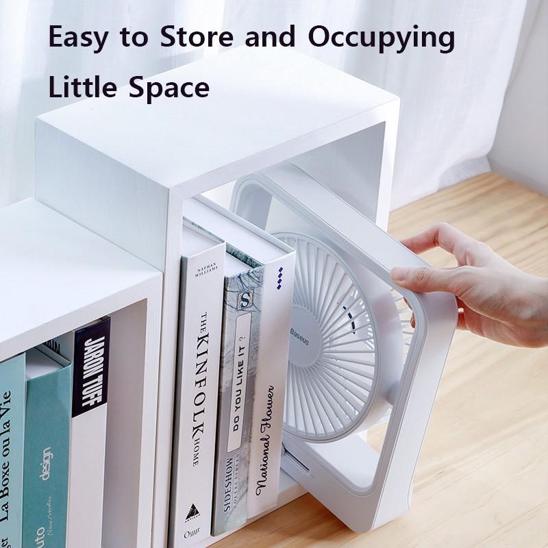 Quạt tích điện để bàn Baseus Cube Shaking Fan -Hàng Chính Hãng