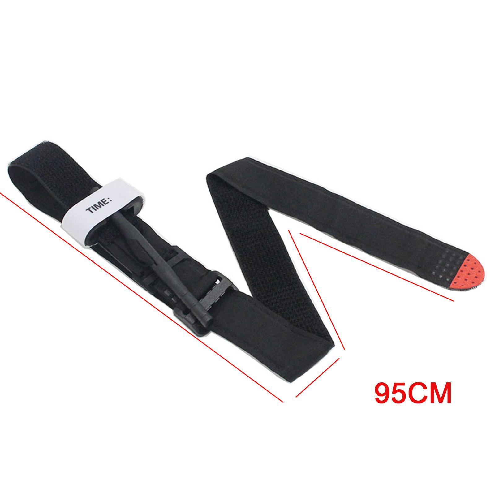 Emergency Tourniquet Outdoor Equipment Single Handed Operation First Aid Kit for Fishing Camping Time Stamp Hemostatic Bandage Black