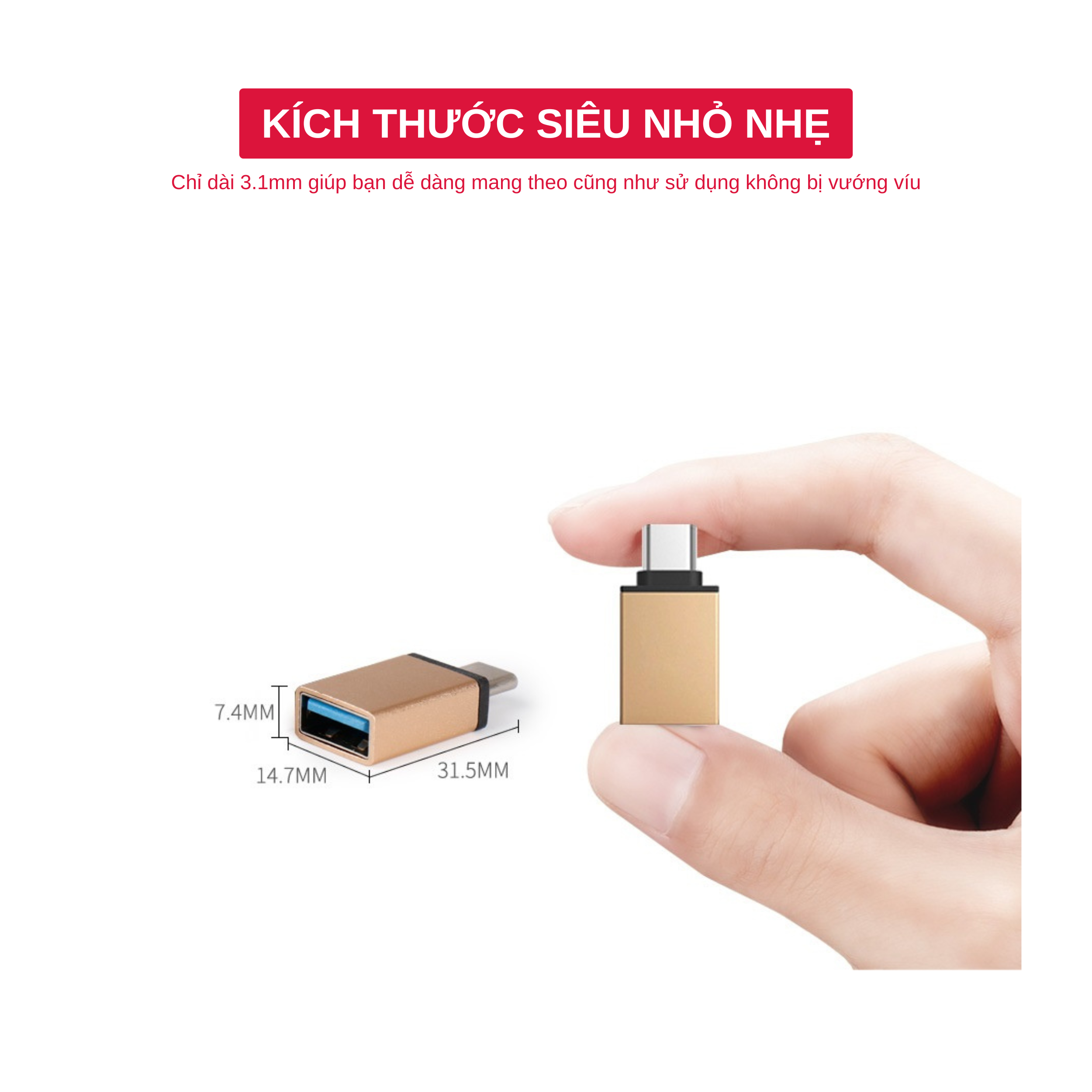 Đầu Chuyển Đổi USB Type C Sang USB 3.0 - Hàng Chính Hãng Tamayoko