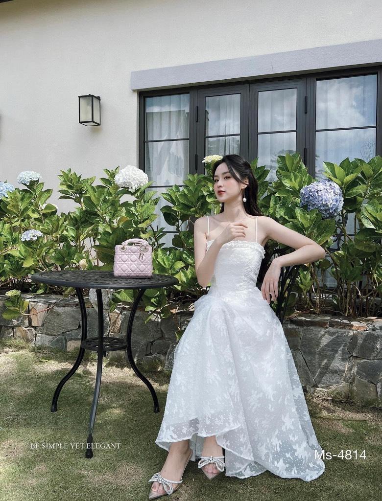 ĐẦM MAXI 2 DÂY REN HOA